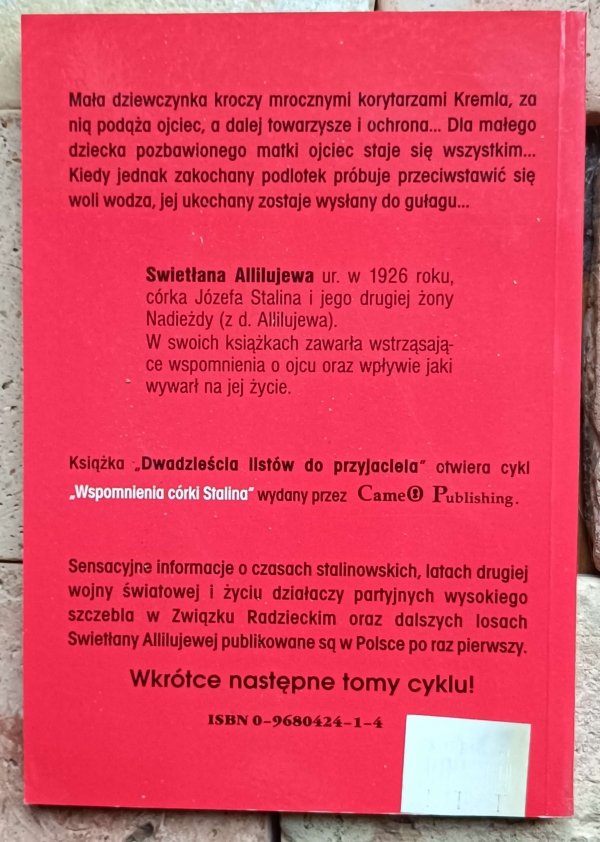 Swietłana Alliłujewa - Dwadzieścia listów do przyjaciela | Wspomnienia córki Stalina