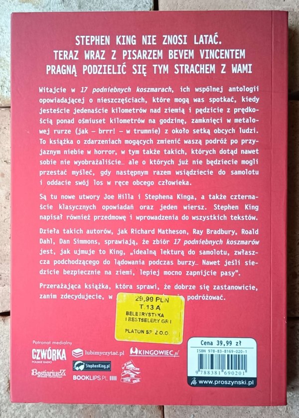 Stephen King  17 podniebnych koszmarów - okładka