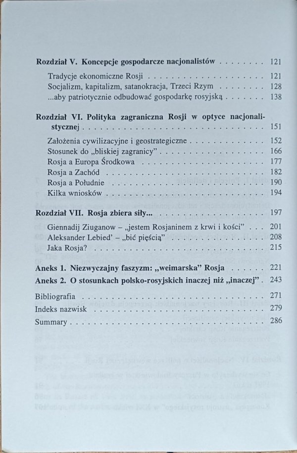 Jarosław Bratkiewicz • Rosyjscy nacjonaliści w latach 1992-1996. Od detradycjonalizacji do retradycjonalizacji - spis treści