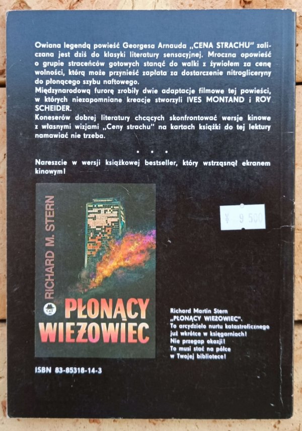 Georges Arnaud Cena strachu - okładka
