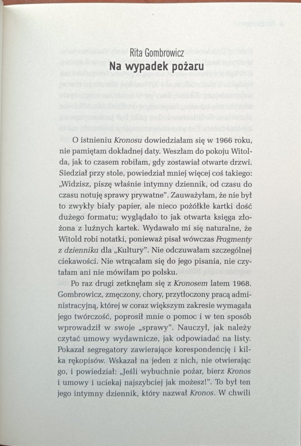 Witold Gombrowicz • Kronos