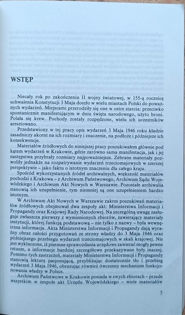 Wojciech Mazowiecki  Wydarzenia 3 maja 1946 - wstęp