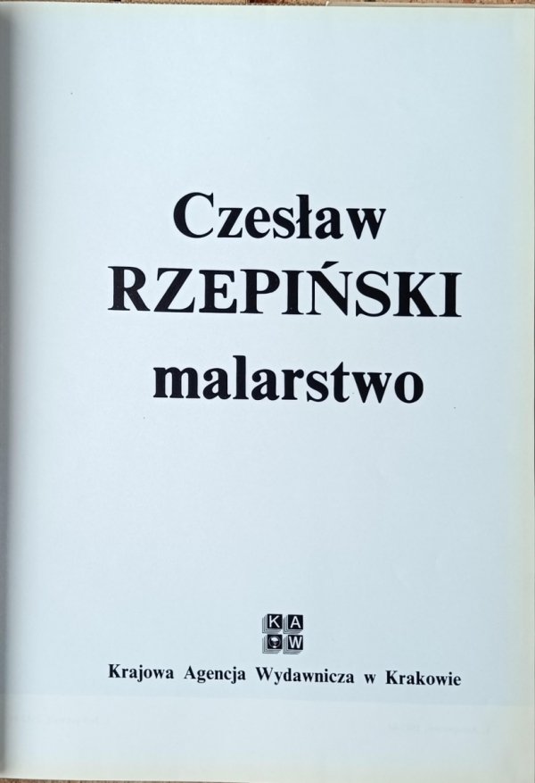 Czesław Rzepiński - Malarstwo | album - strona tytułowa