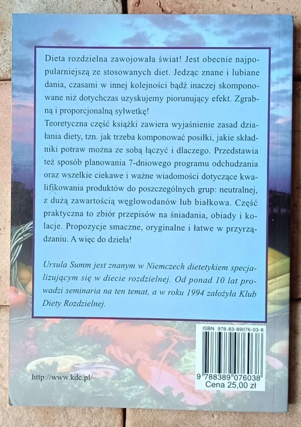 Ursula Summ Dieta rozdzielna - okładka