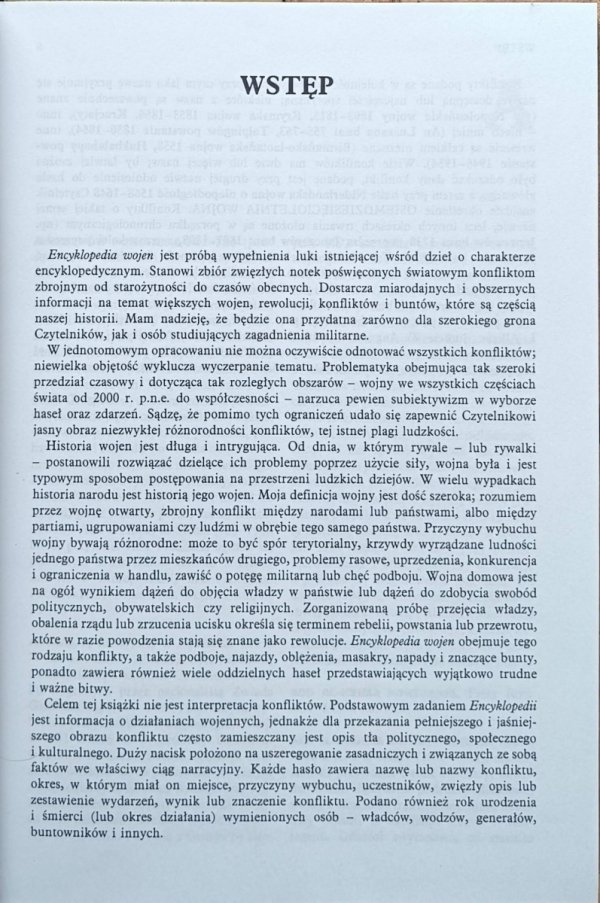 George Kohn • Encyklopedia wojen - wstęp