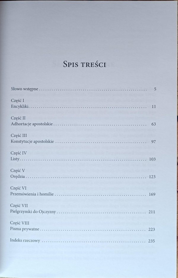 Krzysztof Gryz • Jan Paweł II Dialog. Antologia tekstów - spis treści
