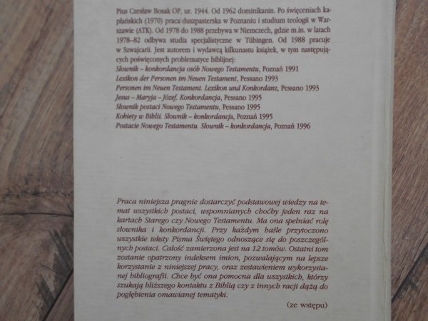 Pius Czesław Bosak OP • Postacie Biblii. Słownik - konkordacja