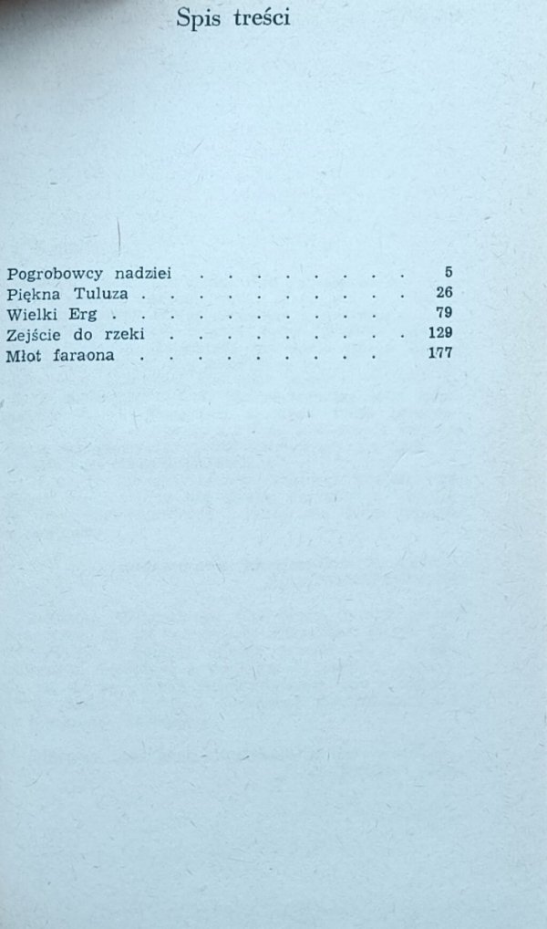 Witold Zalewski  Dolina królów - spis treści