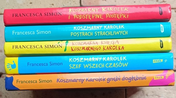 Francesca Simon - Koszmarny Karolek - 5 książek - komplet - okładka