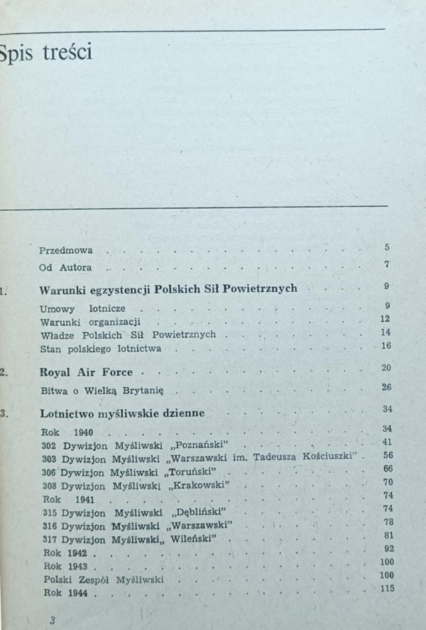 Wacław Król • Zarys działań polskiego lotnictwa w Wielkiej Brytanii 1940-1945 - spis treści