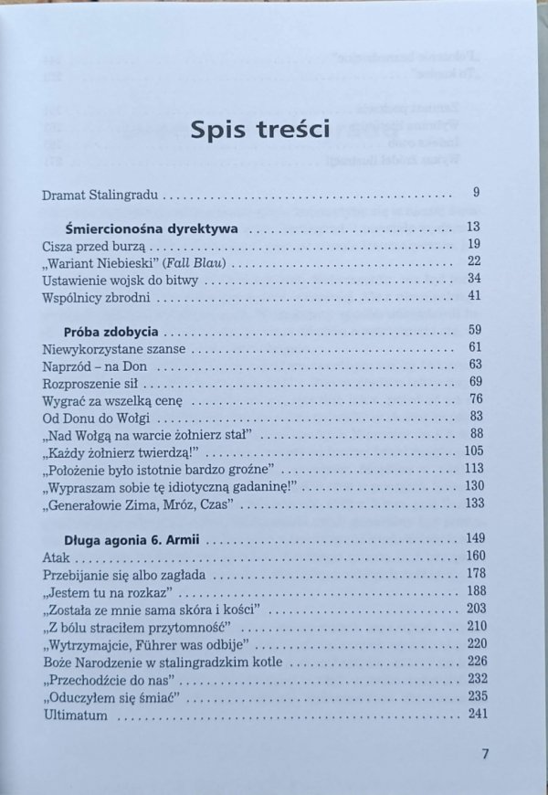 Guido Knopp • Stalingrad - spis treści