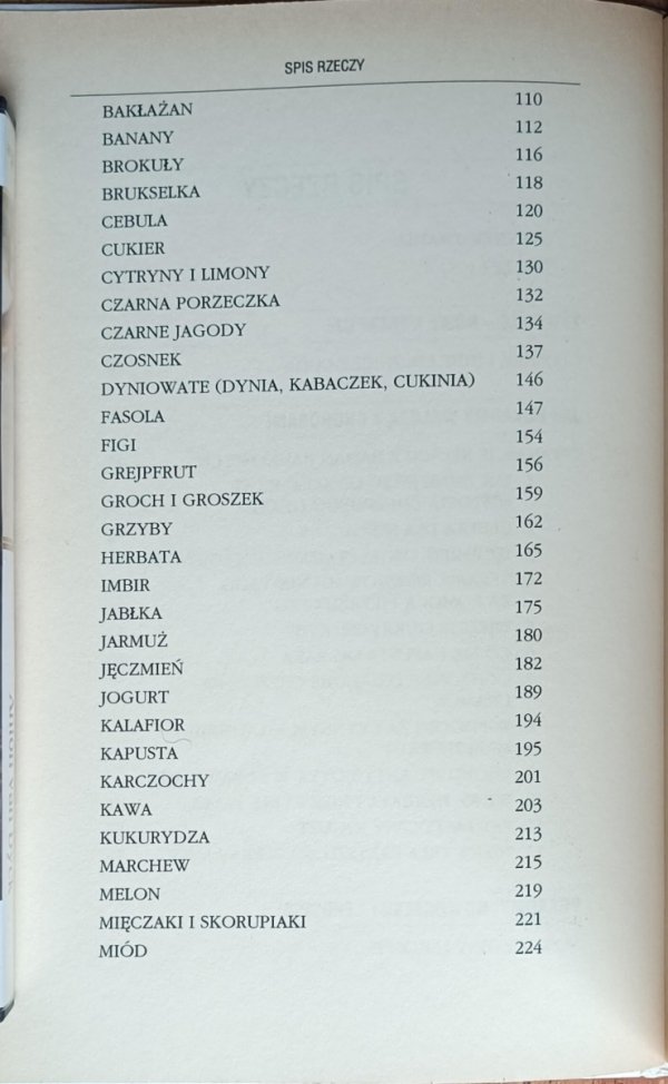 Jean Carper Apteka żywności - spis treści