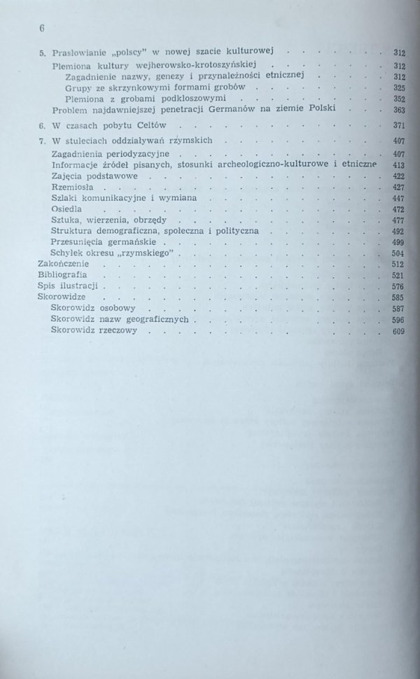 Witold Hensel • Polska starożytna - spis treści
