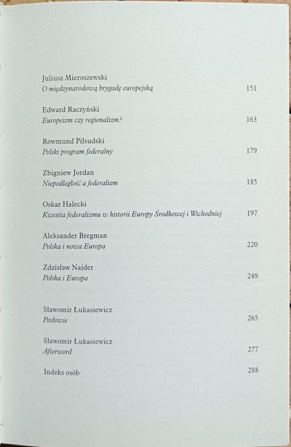 O jedność Europy | Antologia polskiej XX-wiecznej myśli europejskiej