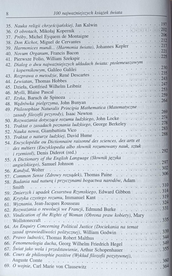 Martin Seymour-Smith 100 najważniejszych książek świata - spis treści