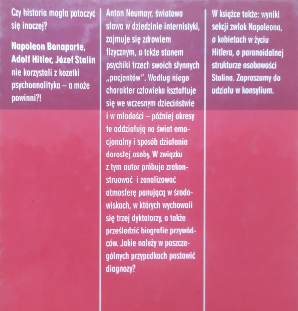 Anton Neumayr Dyktatorzy i medycyna