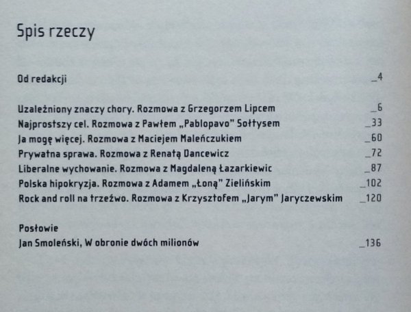 Jan Smoleński • Odczarowanie. Z artystami o narkotykach