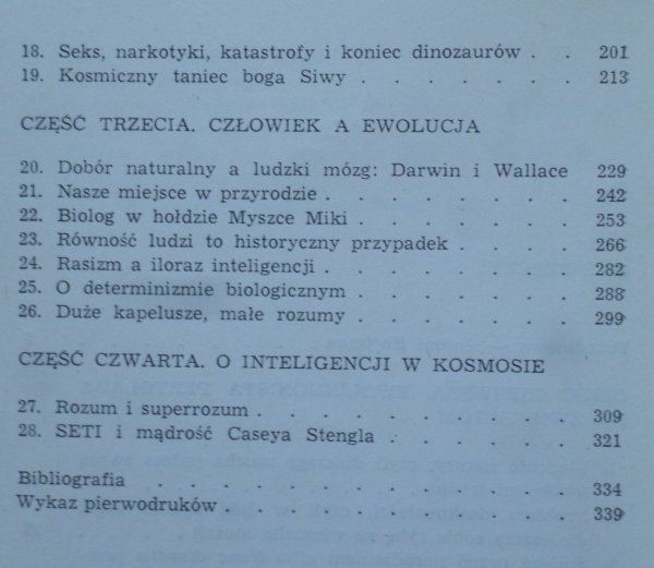 Stephen Jay Gould Niewczesny pogrzeb Darwina -  spis treści