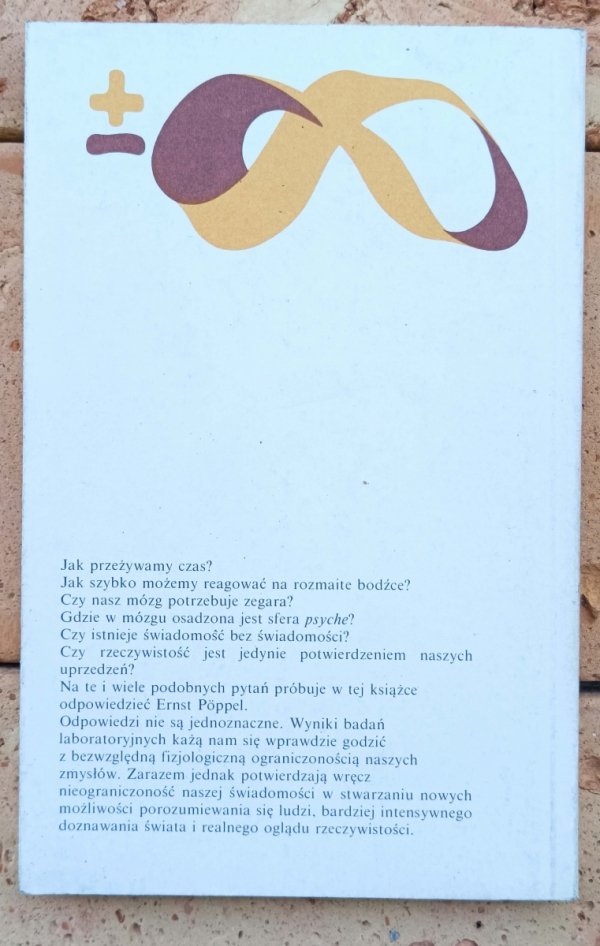 Ernst Poppel Granice świadomości  - okładka