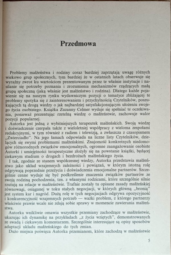 Zuzanna Celmer  Małżeństwo - przedmowa