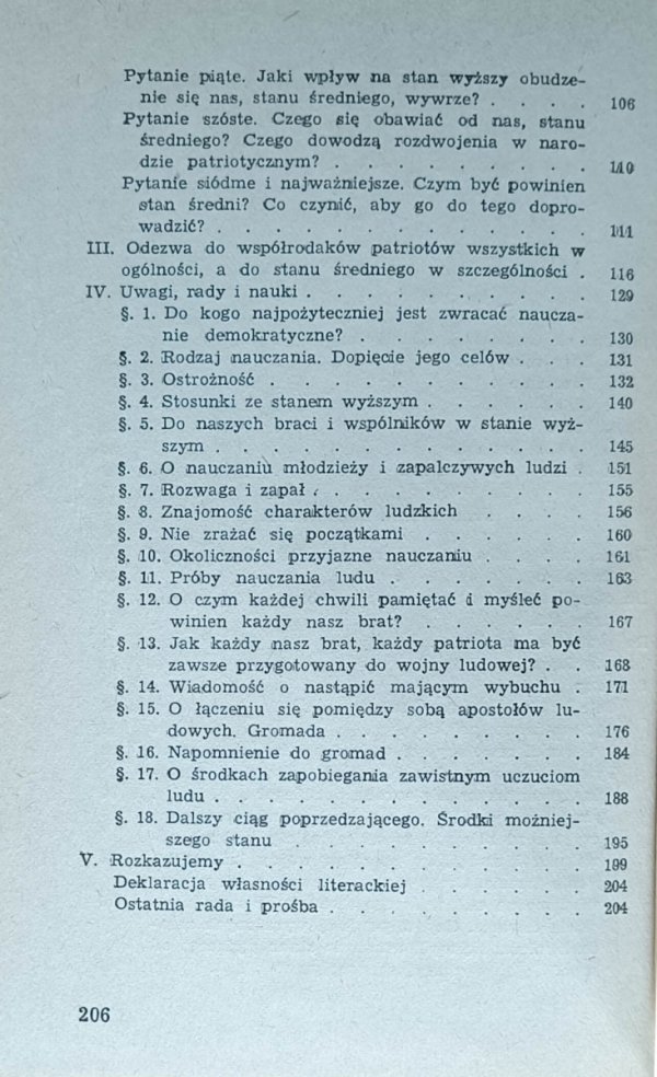 Henryk Kamieński • Stan średni i powstanie - spis treści