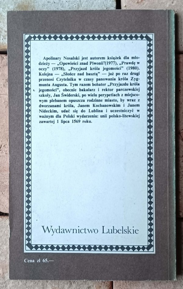Apolinary Nosalski • Słońce nad basztą - okładka