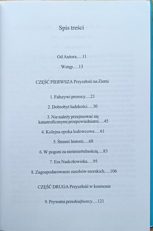 Adrian Berry Następne 500 lat - spis treści