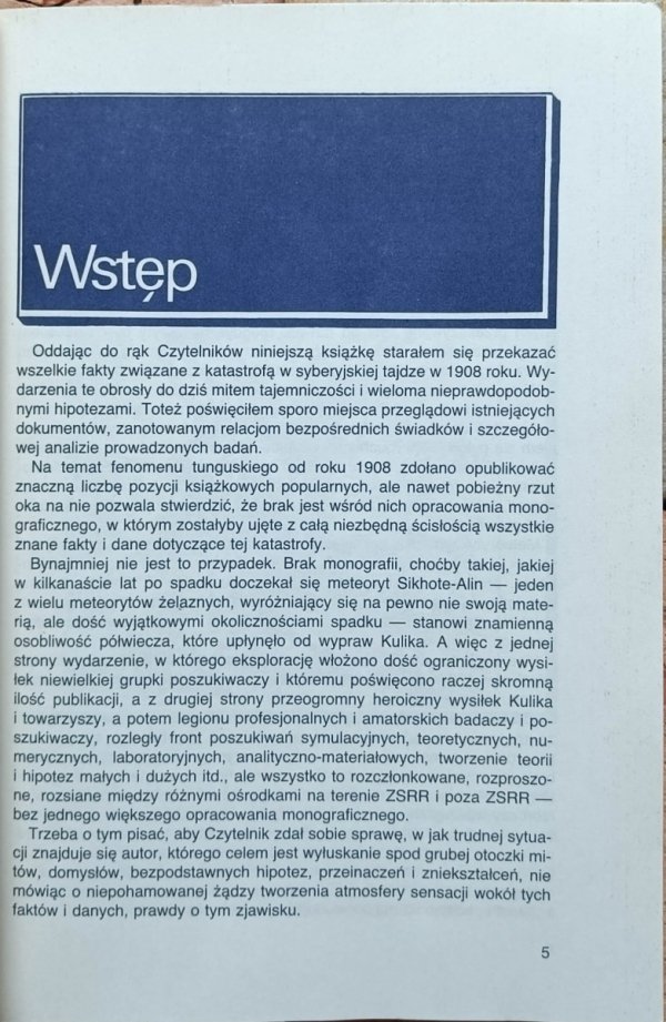 Marek Żbik  Tropem tunguskiej katastrofy - wstęp