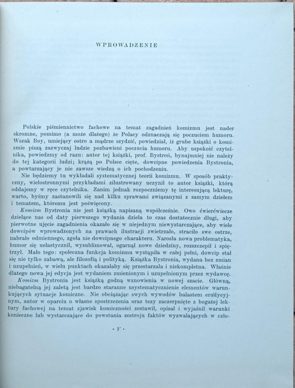 Jan Stanisław Bystroń • Komizm 