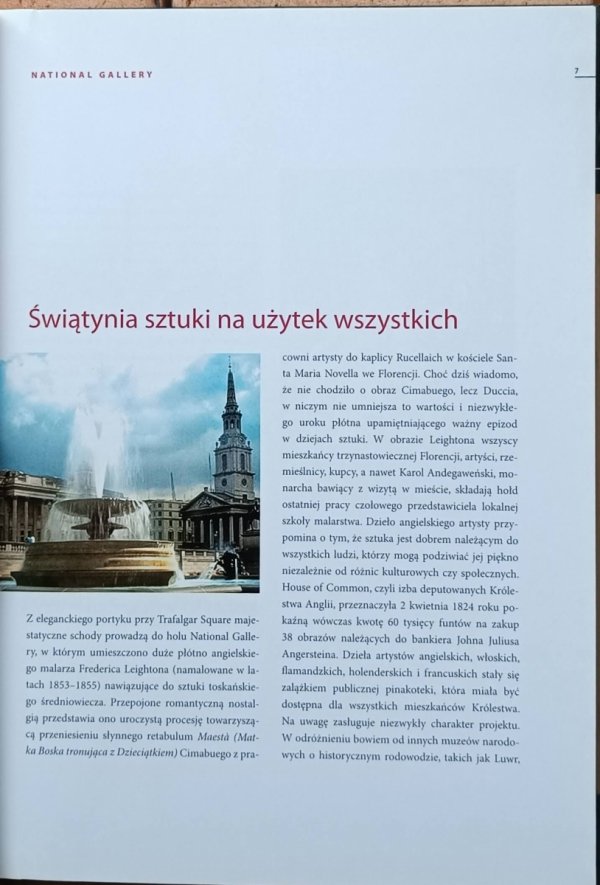 Wielkie Muzea  National Gallery. Londyn - ilustracja