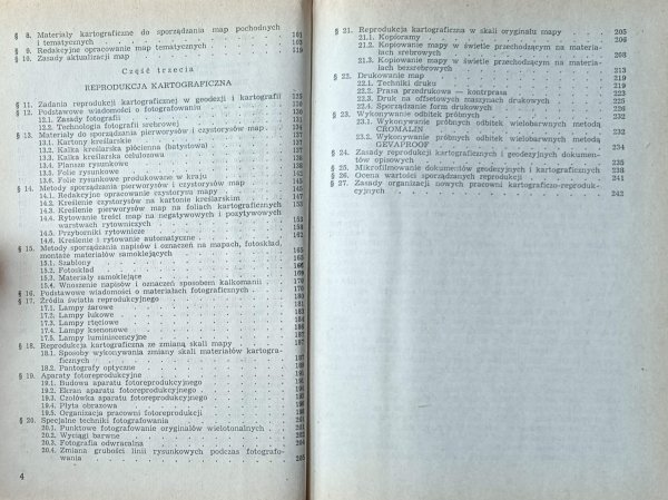 Feliks Osowski Lech Brokman  Elementy kartografii - spis treści