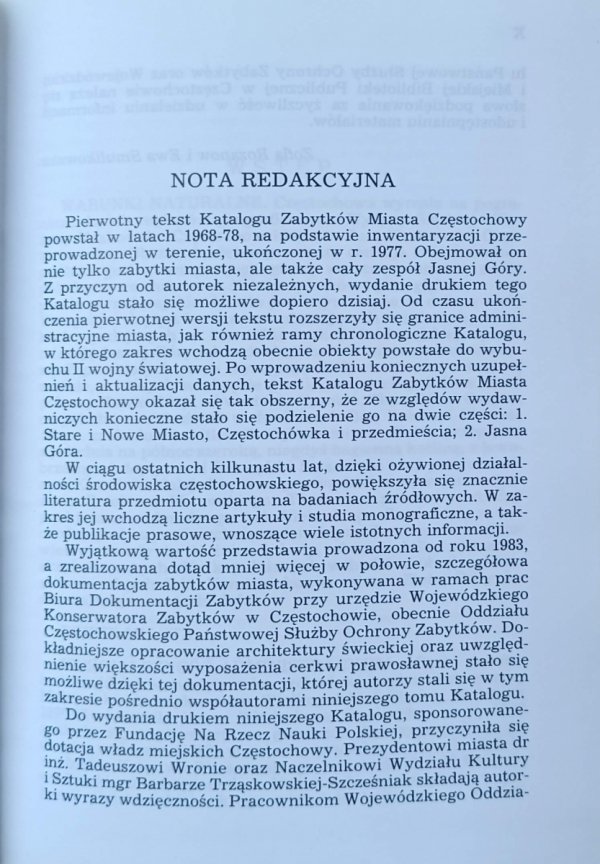 Katalog zabytków sztuki w Polsce • Częstochowa. Stare i Nowe miasto