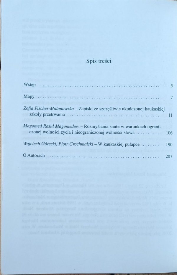 Zofia Fischer Malanowska - Nie bój się, nie ufaj, nie proś | dzienniki kaukaskie