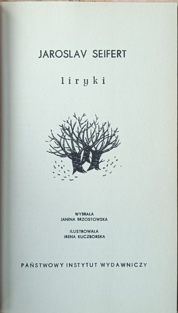 Jaroslav Seifert  Liryki - strona tytułowa