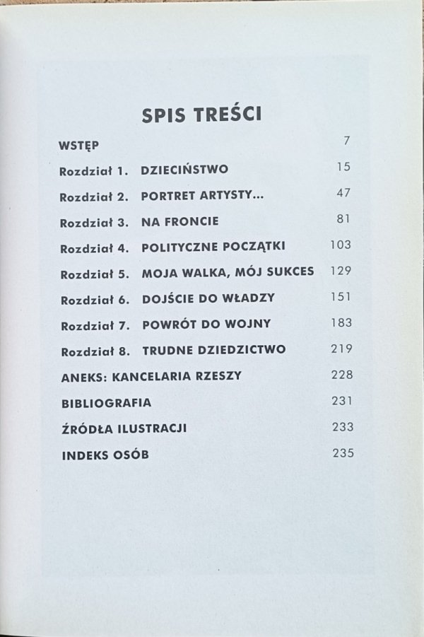 Michael Kerrigan - Hitler. Człowiek i monstrum - spis treści