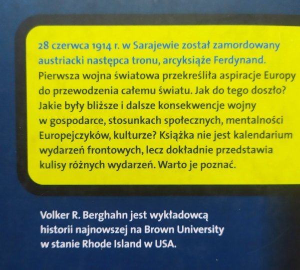 Volker R. Berghahn Sarajewo, 28 czerwca 1914. Zmierzch dawnej Europy