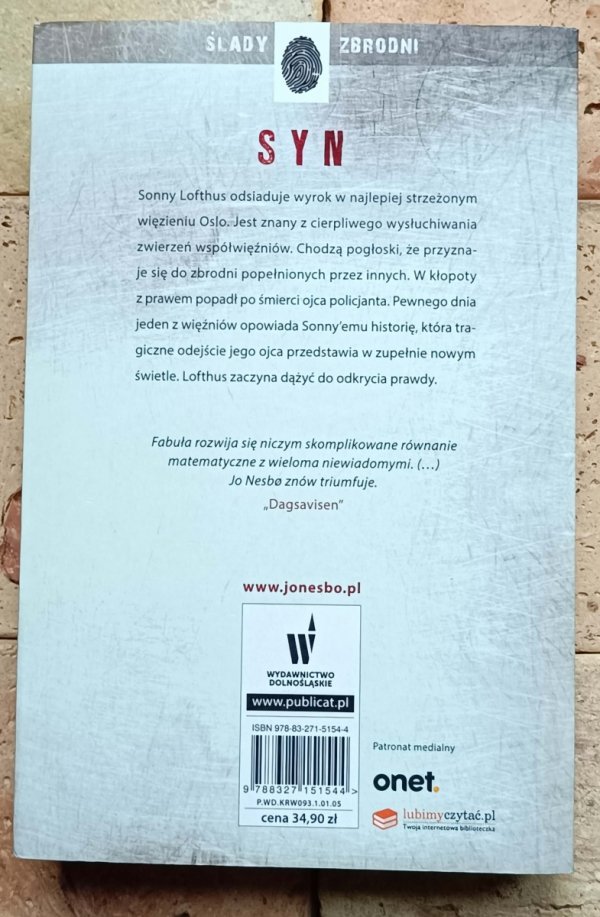  Jo Nesbo - Syn - okładka