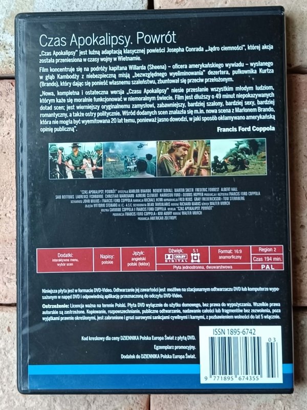 Francis Ford Coppola • Czas Apokalipsy. Powrót • DVD - okładka