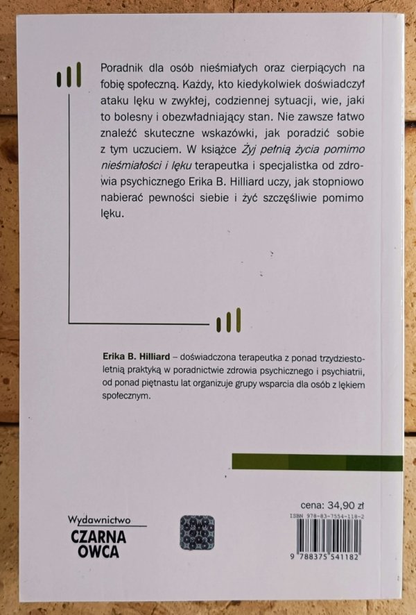 Erika B. Hilliard Żyj pełnią życia pomimo nieśmiałości i lęku - okładka