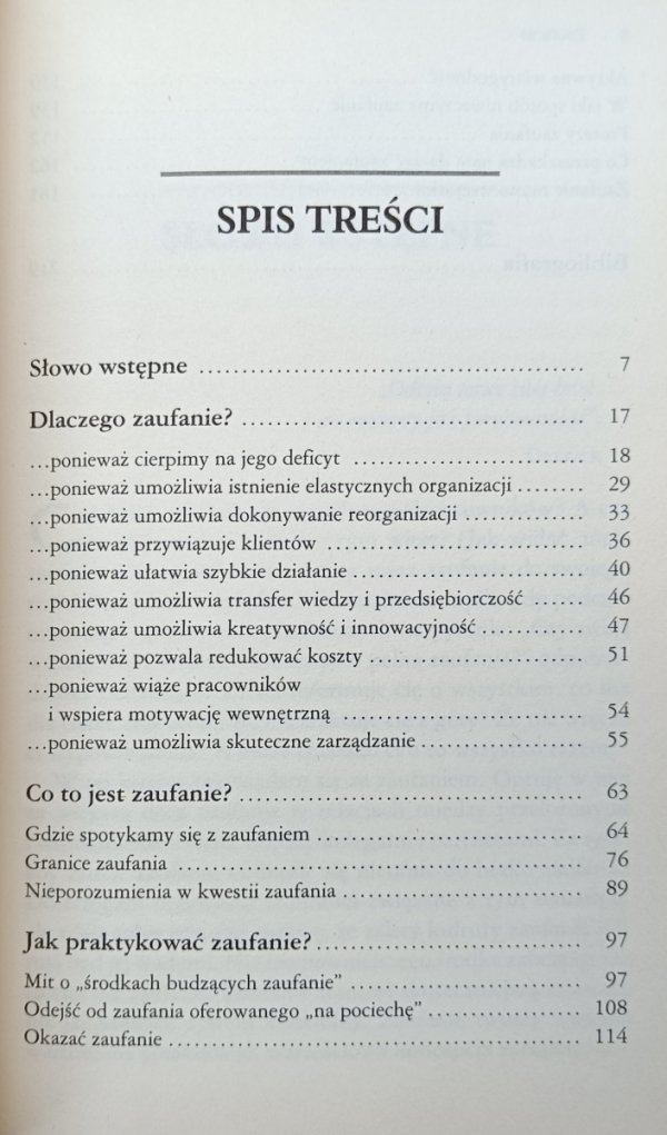 Sprenger Reinhard • Zaufanie nr 1 spis treści