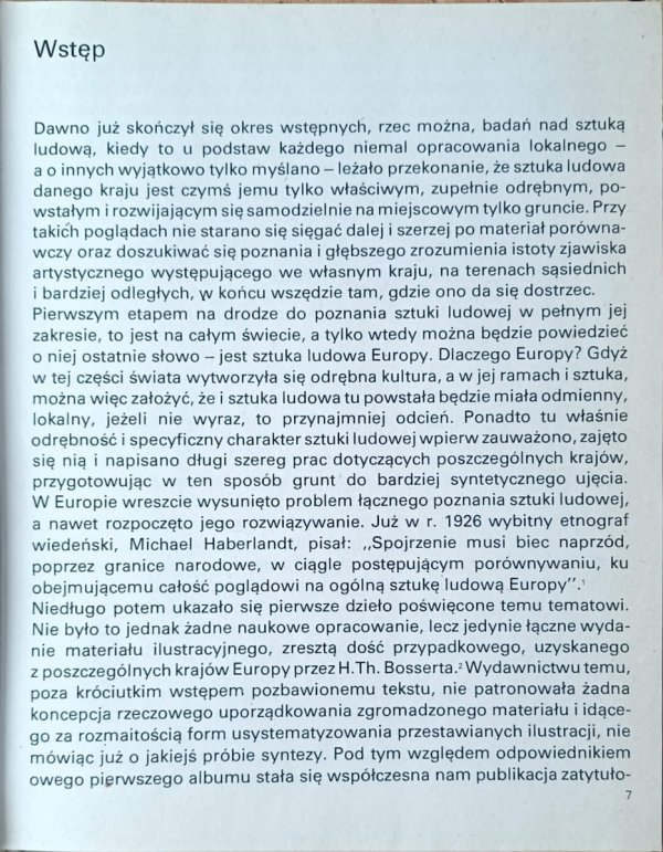Józef Grabowski  Sztuka ludowa w Europie - wstęp