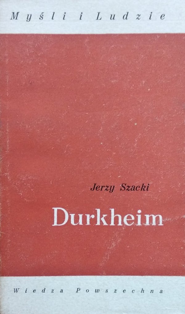 Jerzy Szacki • Durkheim  - okładka