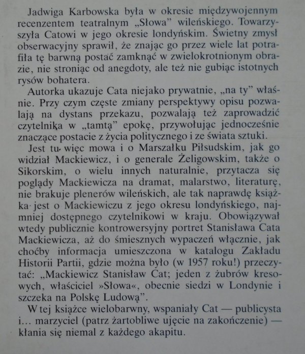 Jadwiga Karbowska  Z Mackiewiczem na ty [Stanisław Mackiewicz] - okładka