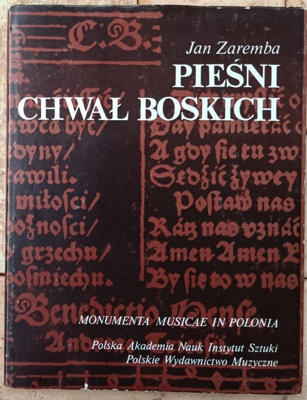 Okładka książki Pieśni chwał boskich autorstwa Jan Zaremba 
