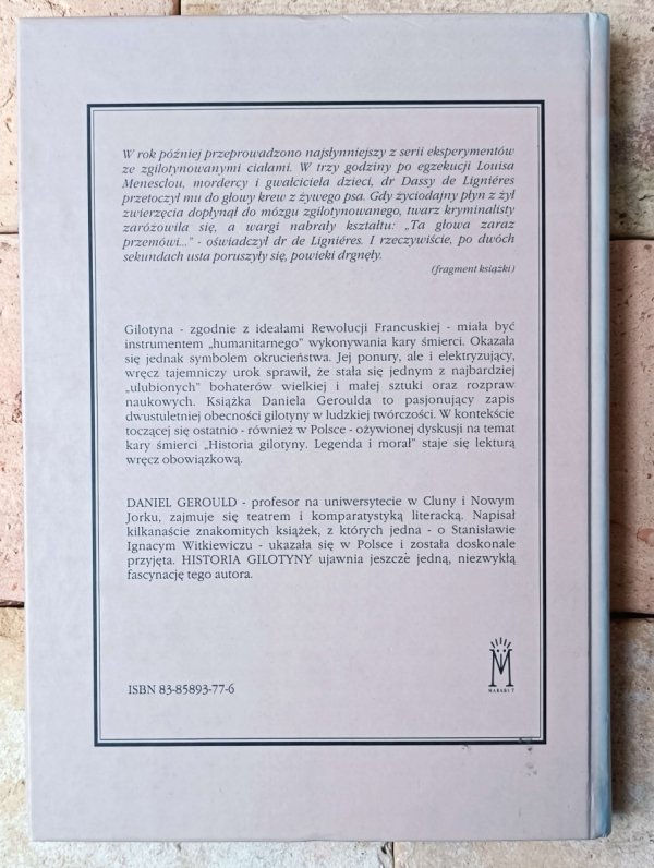 Daniel Gerould • Historia gilotyny - okładka