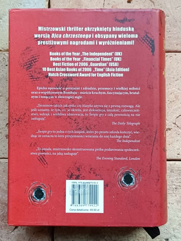 Vikram Chandra - Święte gry - okładka