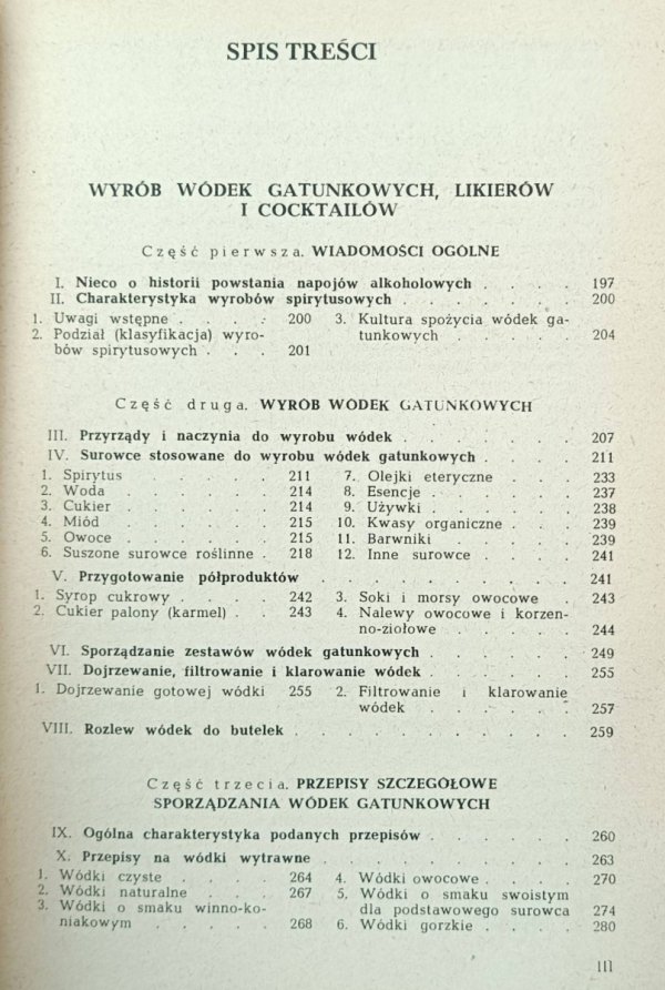 Spis treści książki Domowy wyrób win autorstwa Jan Cieślak - część 1