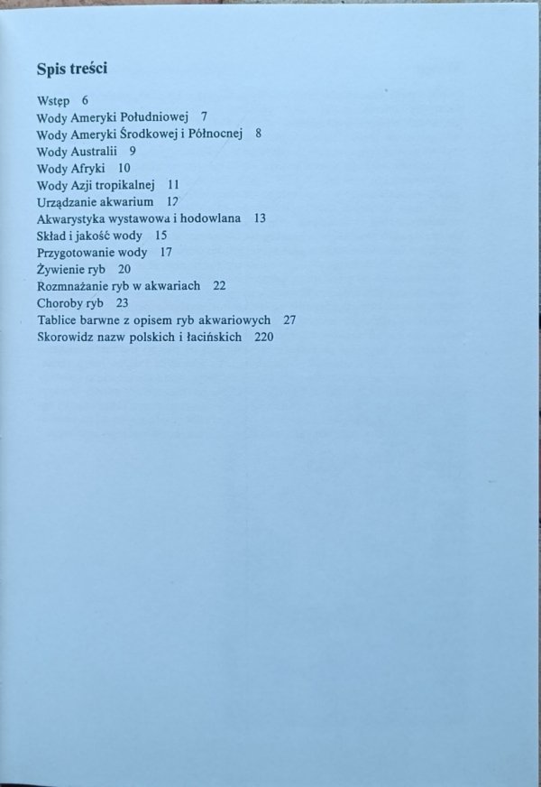  Ivan Petrovicky Tropikalne ryby akwariowe - spis treści