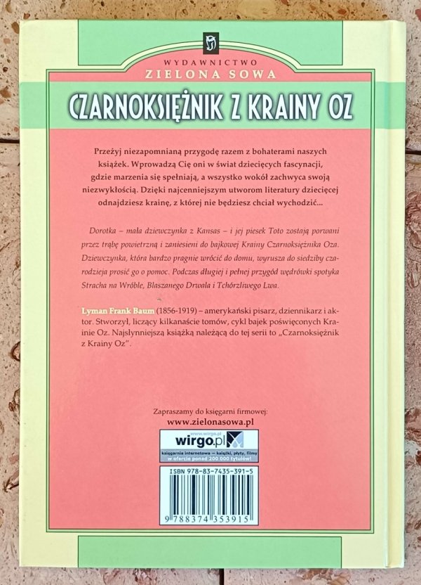 Lyman Frank Baum - Czarnoksiężnik z Krainy Oz - okładka