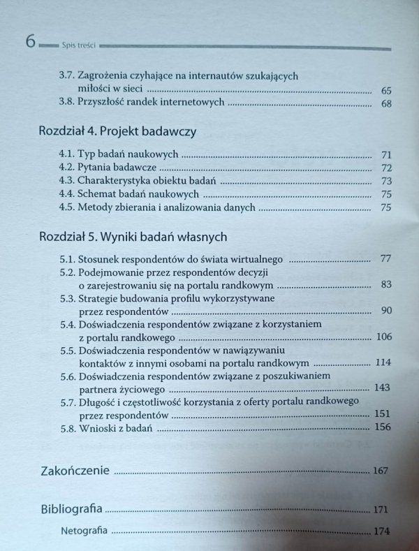 Kamila Kacprzak Związki miłosne w sieci. Poszukiwanie partnera życiowego na portalach randkowych - spis treści